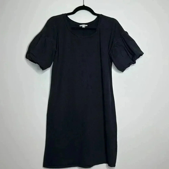 Zara Black Puff Sleeve Dress - Picture 1 of 7